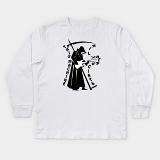 Death Playing Guitar Kids Long Sleeve T-Shirt